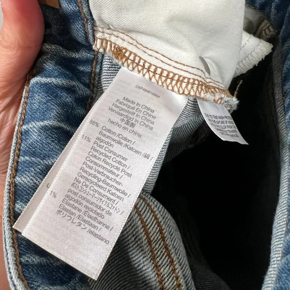 Madewell Curvy Perfect Vintage Jean Size 25 Petite Liland Light Wash Distressed - Picture 12 of 13